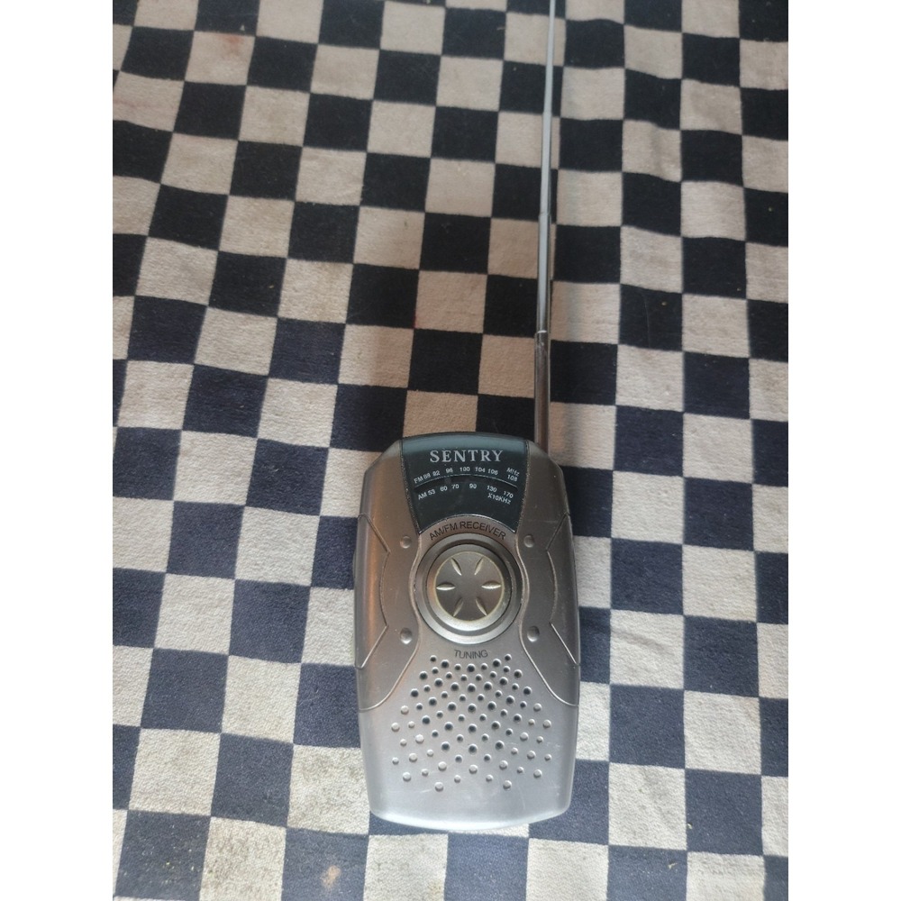 Sentry‎ PR799 AM/FM Pocket Radio Portable Tested Works Antenna Belt Clip